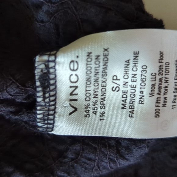 EUC Vince black crinkled black button down S - Picture 10 of 10
